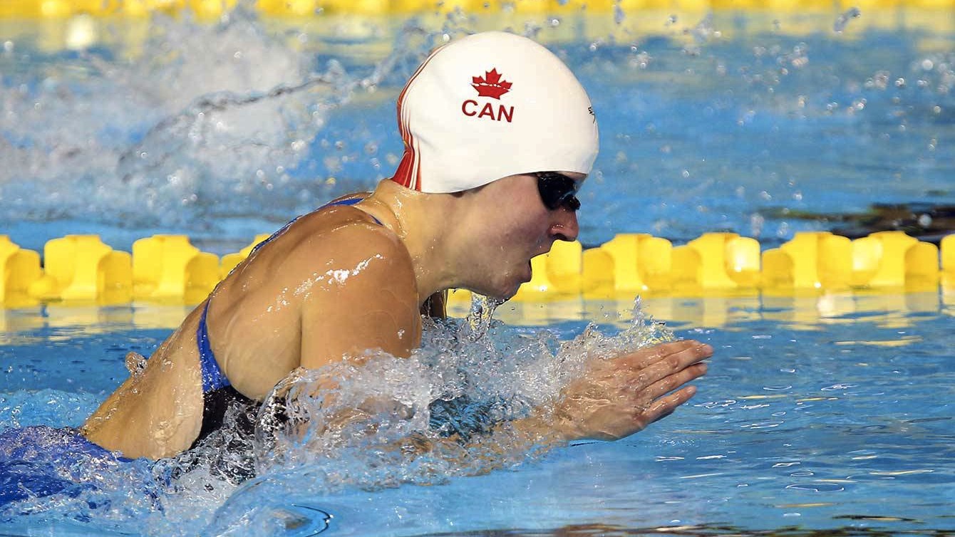 Martha McCabe swims at the 2015 Pan Am Games in Toronto.