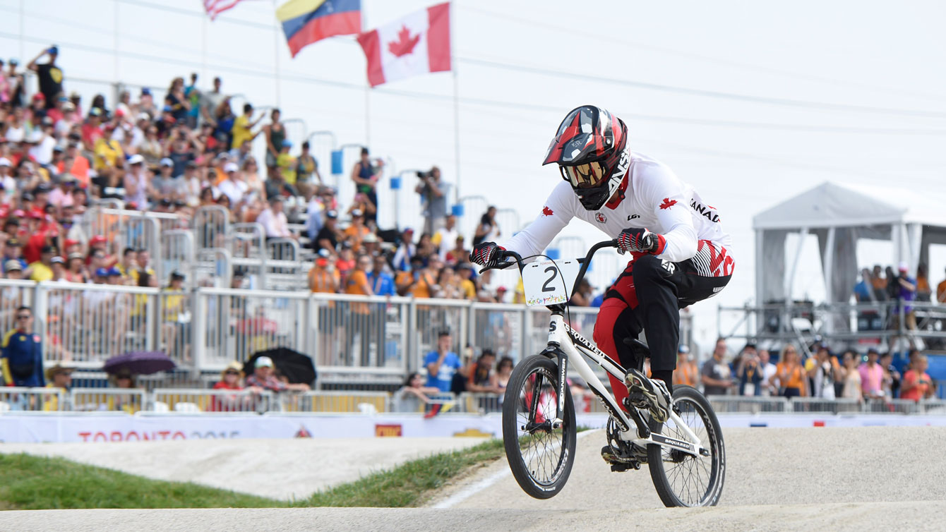 Tory Nyhaug cruised his way to gold in men's BMX. (Photo: Jason Ransom)