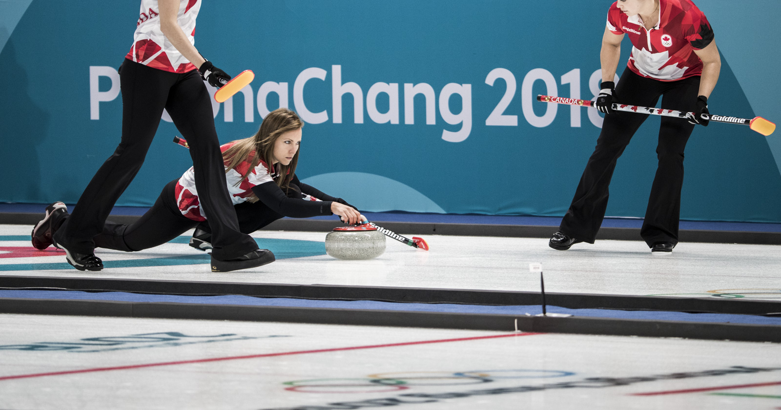 Équipe Homan en action aux Jeux olympique de PyeongChang, le 14 février 2018. (Photo: Stephen Hosier)