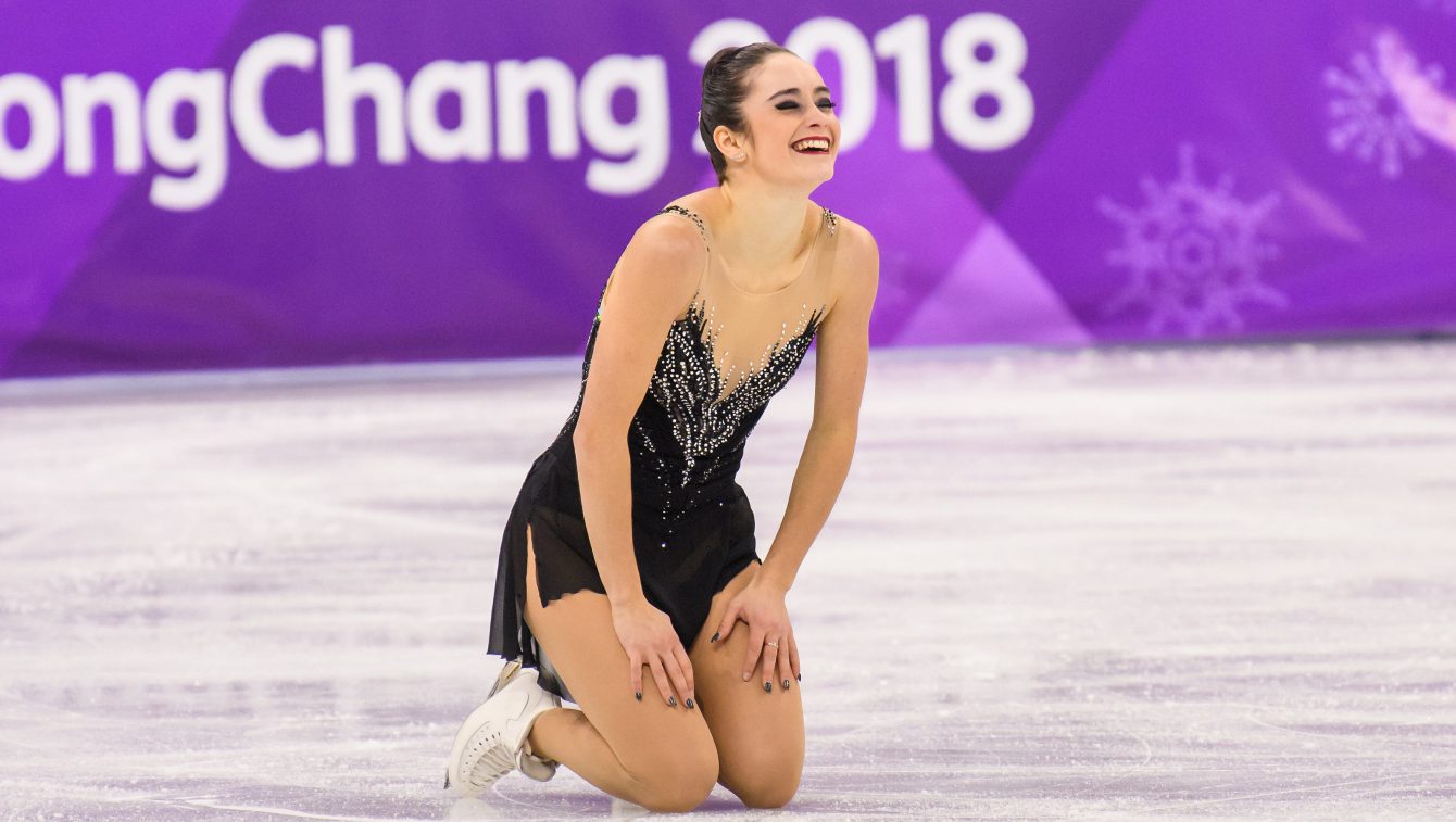 Kaetlyn Osmond lors du programme libre de l'épreuve individuelle au Palais des glaces de Gangneung, aux Jeux olympiques d'hiver de PyeongChang 2018, le 23 février 2018, en Corée du Sud. (Photo : Vincent Ethier/COC)